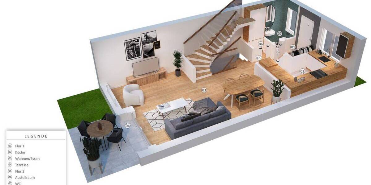 Reihenmittelhaus Nierstein - 5 Zimmer, 125 m&sup2;, 450.000&euro; | Angebot:26722988