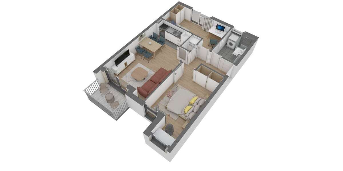 Etagenwohnung Offenbach am Main Bürgel - 3 Zimmer, 57 m&sup2;, 342.860&euro; | Angebot:26835206