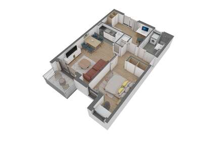 Wohnung Offenbach am Main Bürgel - 3 Zimmer, 57 m&sup2;, 342.860&euro; | Angebot:26835206