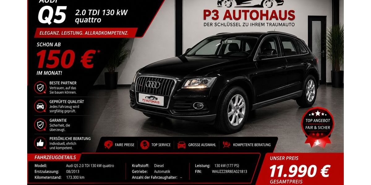 Audi Q5 173.300 km 11.499 &euro; Mörfelden-Walldorf 64546