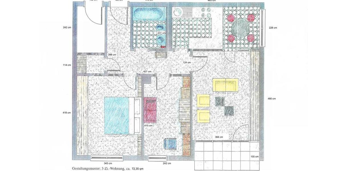 Etagenwohnung Dreieich - 3 Zimmer, 72 m&sup2;, 229.000&euro; | Angebot:27256539