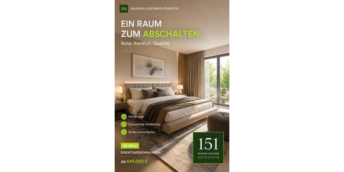 Etagenwohnung Griesheim - 2 Zimmer, 84 m&sup2;, 449.000&euro; | Angebot:26664267