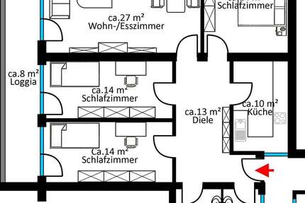 Wohnung zum Kaufen in Rüsselsheim 340.000 € 108 m² 4 zimmer