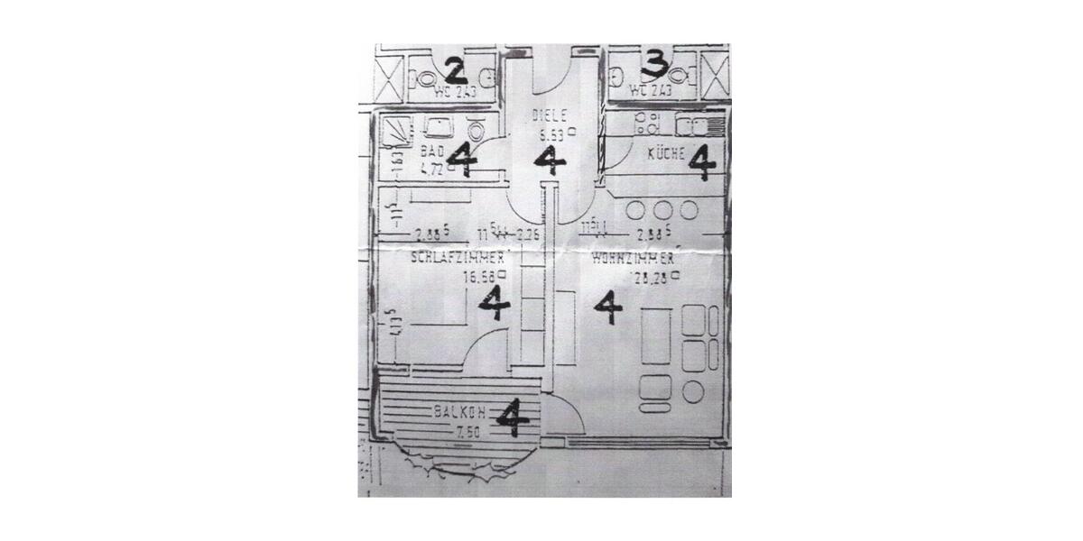 Hochparterre Babenhausen - 2 Zimmer, 60 m&sup2;, 740&euro; | Angebot:24785771