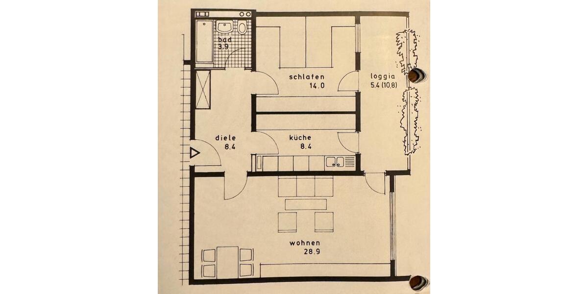 Etagenwohnung Heppenheim (Bergstraße) - 2 Zimmer, 69 m&sup2;, 170.000&euro; | Angebot:25022102