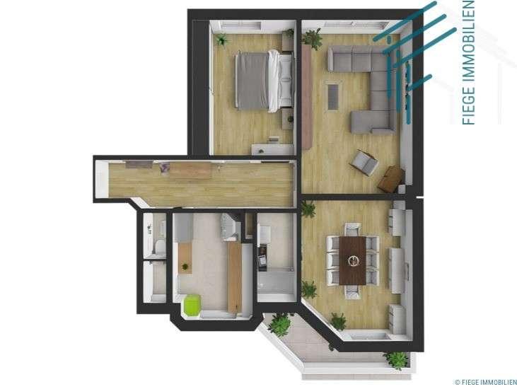 Etagenwohnung Offenbach am Main Buchrain - 3 Zimmer, 90 m&sup2;, 1.025&euro; | Angebot:26726266