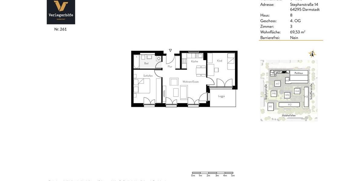 Etagenwohnung Darmstadt Darmstadt-West - 3 Zimmer, 70 m&sup2;, 1.425&euro; | Angebot:25540510