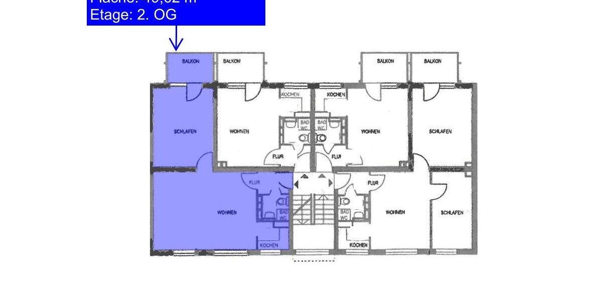 Etagenwohnung Frankfurt am Main Rödelheim - 2 Zimmer, 50 m&sup2;, 260.000&euro; | Angebot:26441120