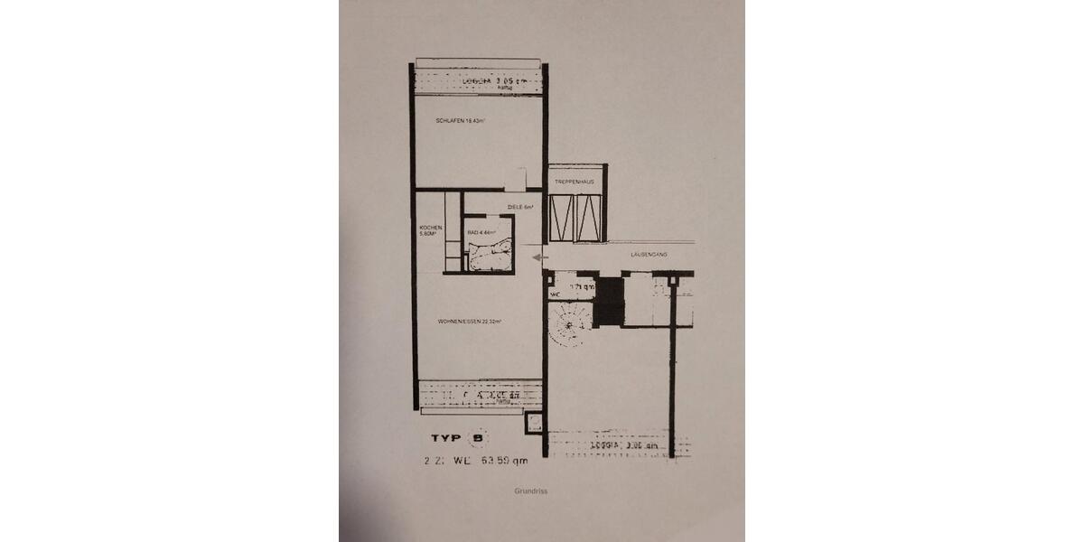 Etagenwohnung Mainz Laubenheim - 2 Zimmer, 63 m&sup2;, 250.000&euro; | Angebot:26610634