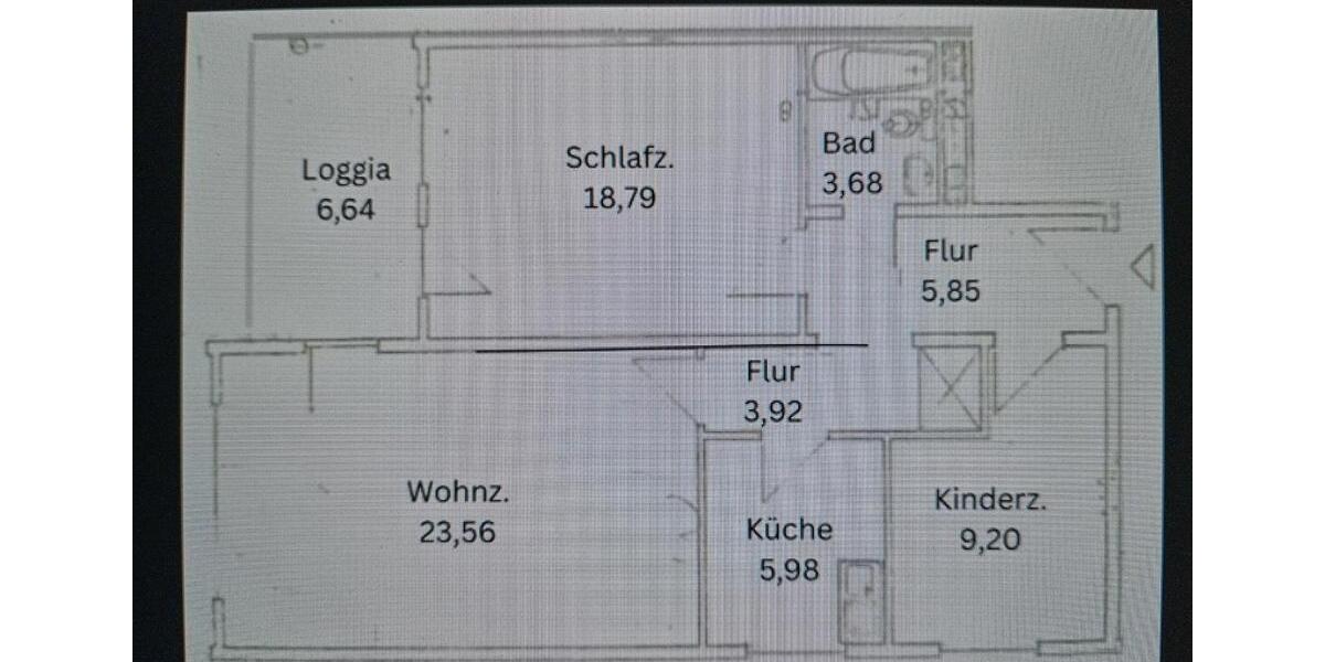 Etagenwohnung Bensheim - 3 Zimmer, 73 m&sup2;, 995&euro; | Angebot:26677567