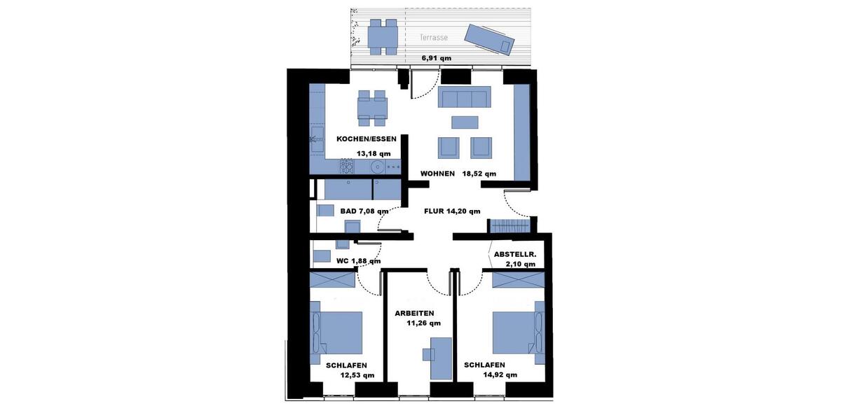 Etagenwohnung Darmstadt - 4 Zimmer, 101 m&sup2;, 530.000&euro; | Angebot:26699981