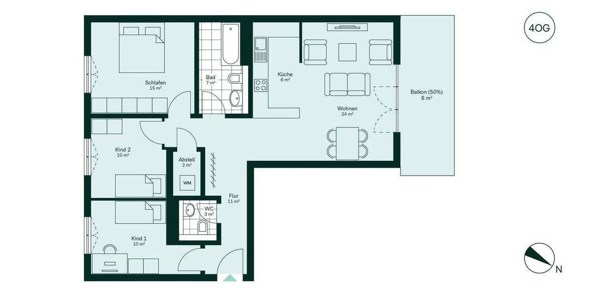 Etagenwohnung Langen Nordend - 4 Zimmer, 93 m&sup2;, 524.900&euro; | Angebot:23948146