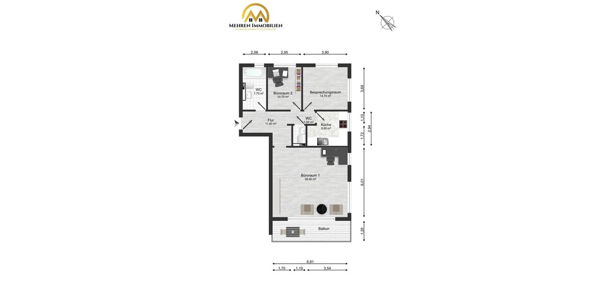 ***Hochwertige EG-Bürofläche im Neubau - barrierearm & effizient*** - Gewerbeobjekt Hochheim am Main | Angebot:27003333
