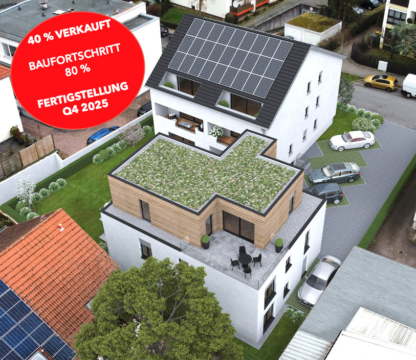 NEUBAU-ERSTBEZUG: Top moderne 2-Zimmerwohnung mit Tageslichtbad - KfW-Effizienzhaus-40