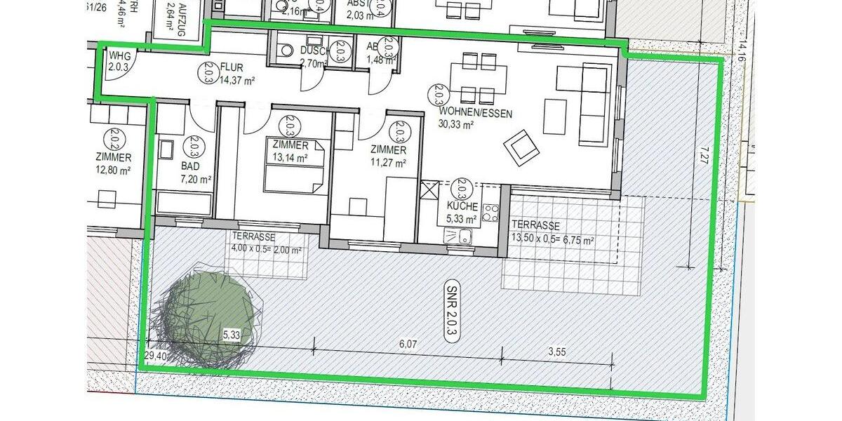 Terrassenwohnung Flörsheim am Main - 3 Zimmer, 95 m&sup2;, 489.000&euro; | Angebot:26875497
