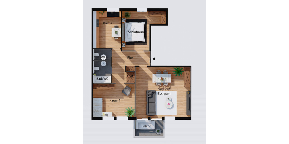 Etagenwohnung Offenbach am Main Hafen - 4 Zimmer, 90 m&sup2;, 385.000&euro; | Angebot:24653692