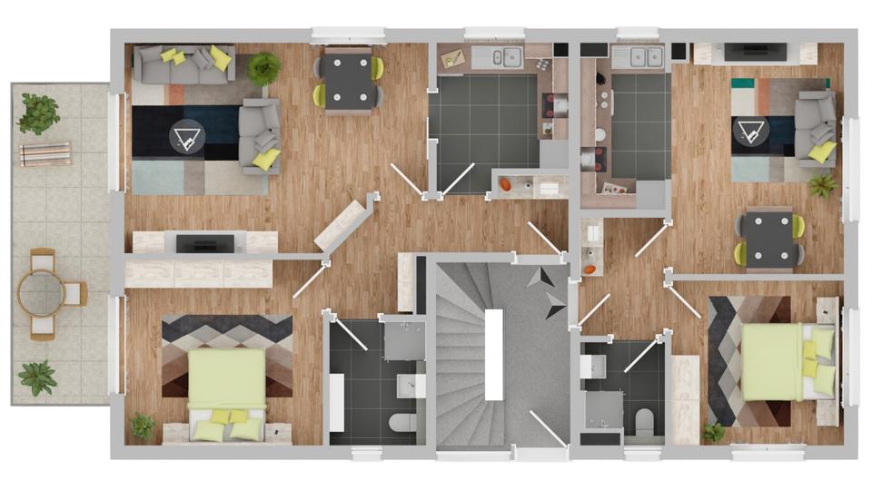 Erdgeschoßwohnung Offenbach am Main Hafen - 2 Zimmer, 67 m&sup2;, 321.500&euro; | Angebot:27181961