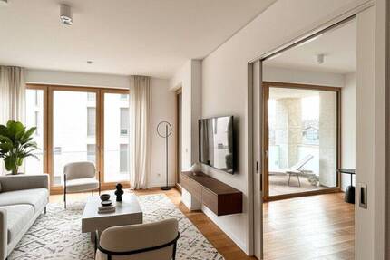 Moderne Zwei-Zimmer-Wohnung mit Loggia und Tiefgaragenplatz im Maintor 2 zimmer