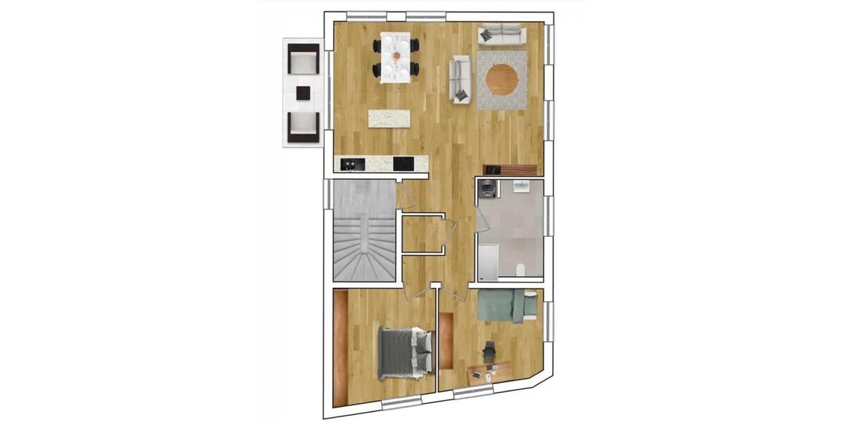 Etagenwohnung Roßdorf - 3 Zimmer, 98 m&sup2;, 1.590&euro; | Angebot:26320771