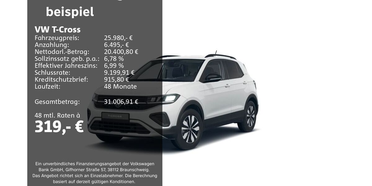 VW T-Cross 12.756 km 25.980 &euro; Groß-Umstadt 64823