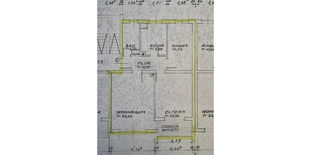 Etagenwohnung Darmstadt Darmstadt-Nord - 3 Zimmer, 69 m&sup2;, 310.000&euro; | Angebot:26380036
