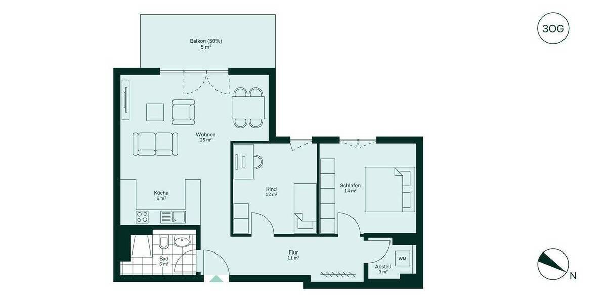 Etagenwohnung Langen Nordend - 3 Zimmer, 80 m&sup2;, 444.900&euro; | Angebot:25938885