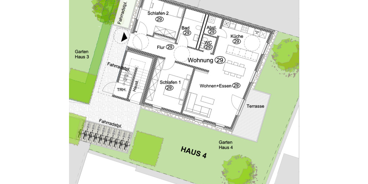 Erdgeschoßwohnung Offenbach am Main Hafen - 3 Zimmer, 99 m&sup2;, 1.720&euro; | Angebot:25407876