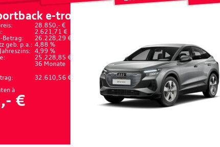 Audi Q4 e-tron 38.992 km 28.750 &euro; Frankfurt am Main 60314