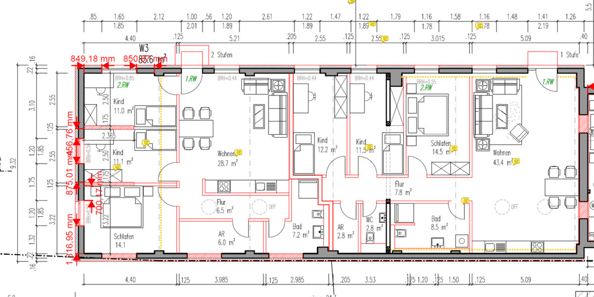 Etagenwohnung Einhausen - 4 Zimmer, 100 m&sup2;, 980&euro; | Angebot:26806968