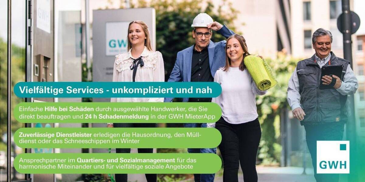 Etagenwohnung Offenbach am Main Lauterborn - 2 Zimmer, 57 m&sup2;, 715&euro; | Angebot:25695789