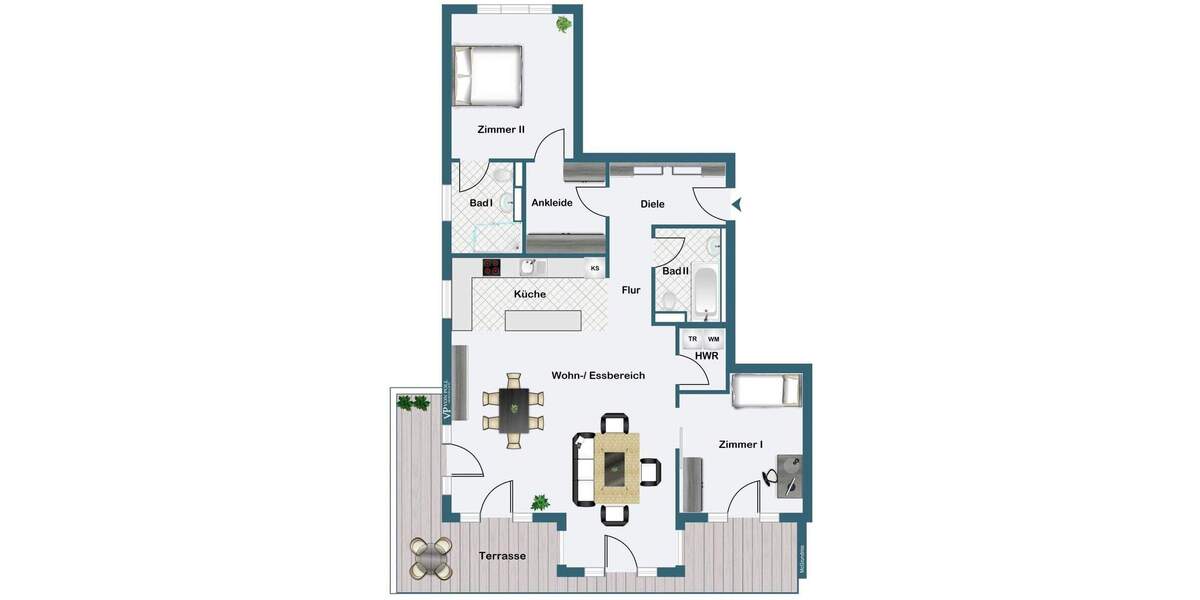 Etagenwohnung Frankfurt am Main Bockenheim - 3 Zimmer, 122 m&sup2;, 1.100.000&euro; | Angebot:25626441