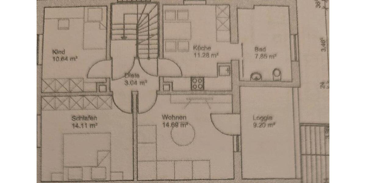 Etagenwohnung Bürstadt - 5 Zimmer, 87 m&sup2;, 1.294&euro; | Angebot:26416274
