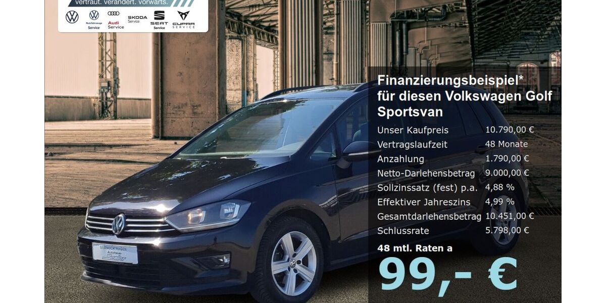 VW Golf Sportsvan 89.014 km 10.790 &euro; Griesheim 64347