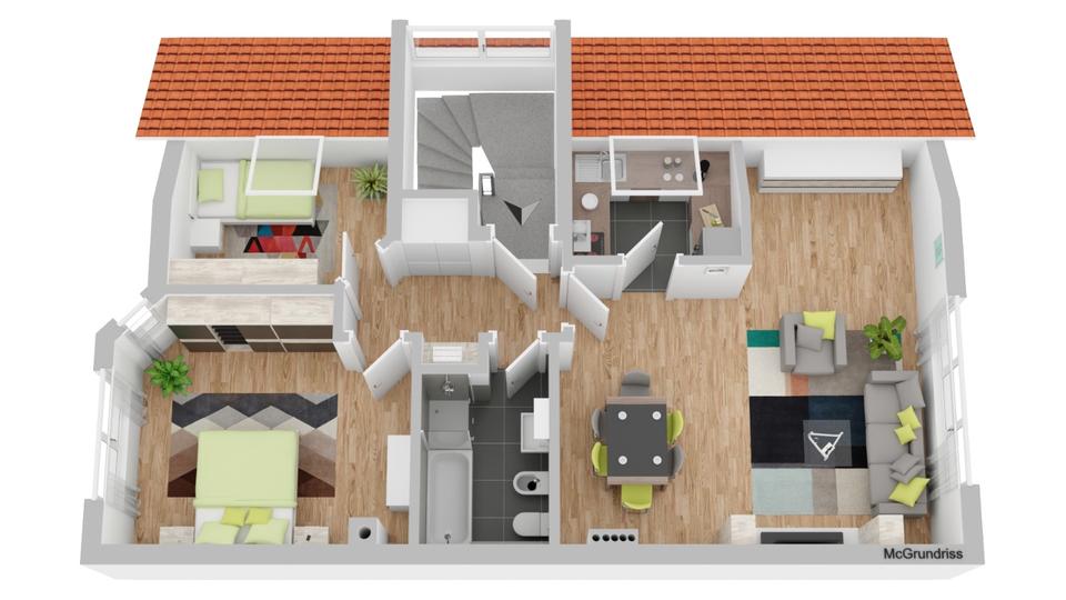 Dachgeschoßwohnung Langen (Hessen) - 3 Zimmer, 72 m&sup2;, 1.300&euro; | Angebot:24995845