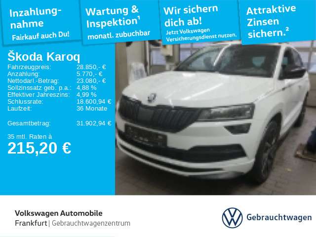 Skoda Karoq 51.082 km 28.850 &euro; Frankfurt 60326