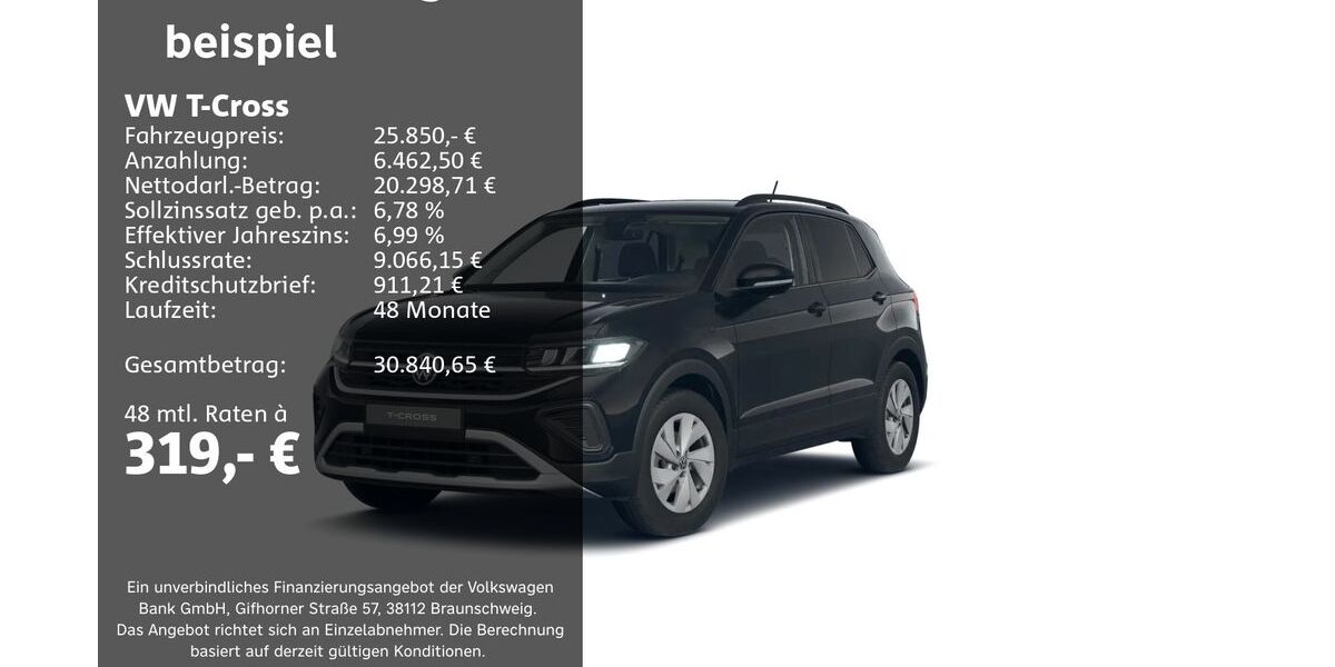 VW T-Cross 9.514 km 25.850 &euro; Groß-Umstadt 64823