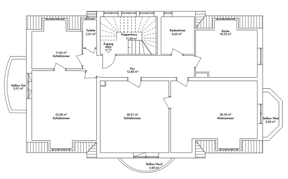 Etagenwohnung Darmstadt Darmstadt-Ost - 4 Zimmer, 132 m&sup2;, 1.980&euro; | Angebot:26660238