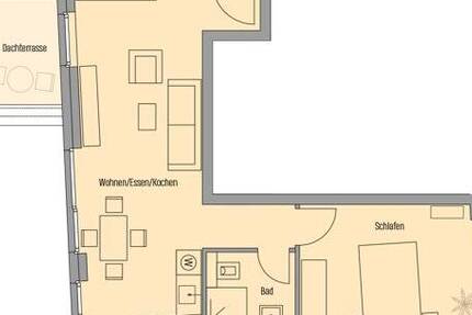Genießen Sie den Blick von Ihrer lauschigen Dachterrasse! | Toll geschnittene 2-Zimmer-Whg. | KfW 55 2 zimmer