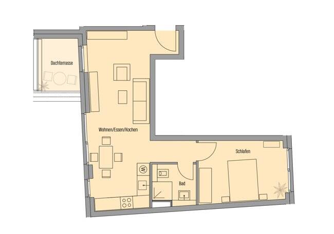 Genießen Sie den Blick von Ihrer lauschigen Dachterrasse! | Toll geschnittene 2-Zimmer-Whg. | KfW 55 2 zimmer