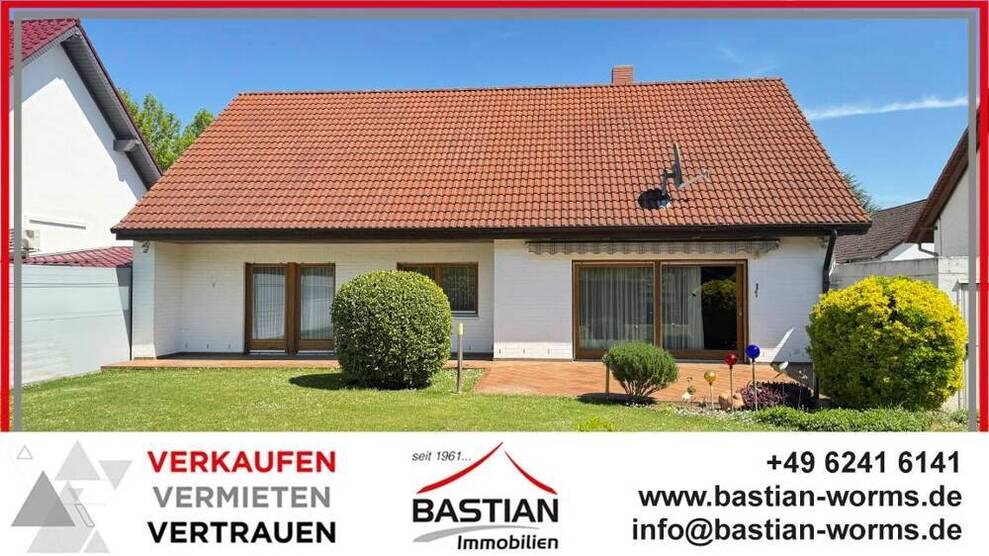 So ist es eben: Bungalow - gepflegt - offener Grundriss - Garten - Garage - Rheindürkheim!