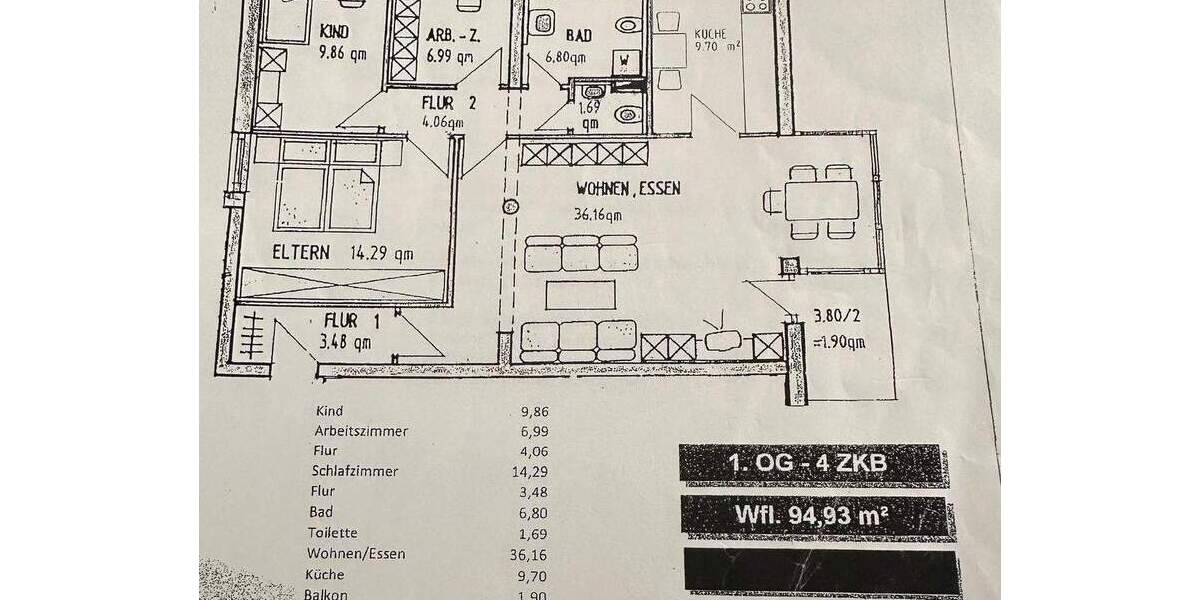 Attraktive 4 ZKB Wohnung mit Gäste WC und Tiefgarage - provisionsfrei 4 zimmer