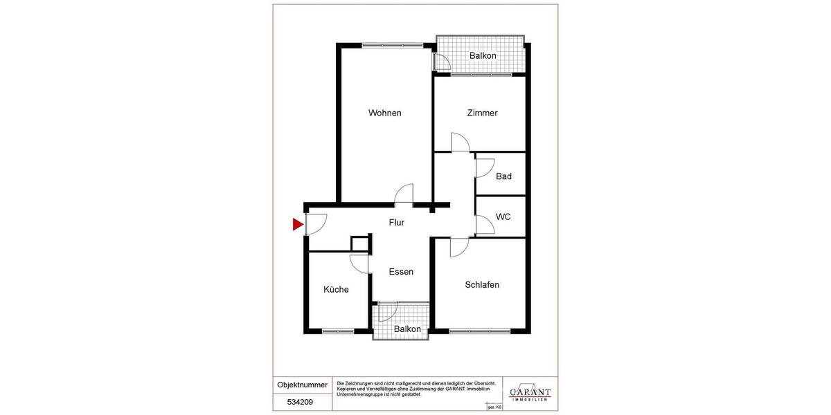 Etagenwohnung Darmstadt Kranichstein - 3 Zimmer, 87 m&sup2;, 235.000&euro; | Angebot:26128778