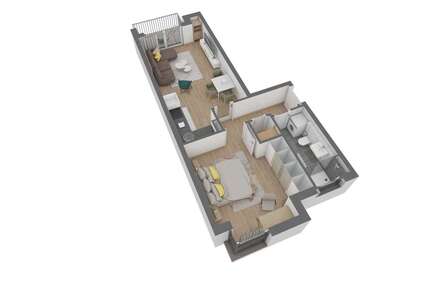Wohnung Offenbach am Main Bürgel - 2 Zimmer, 47 m&sup2;, 287.060&euro; | Angebot:26835205