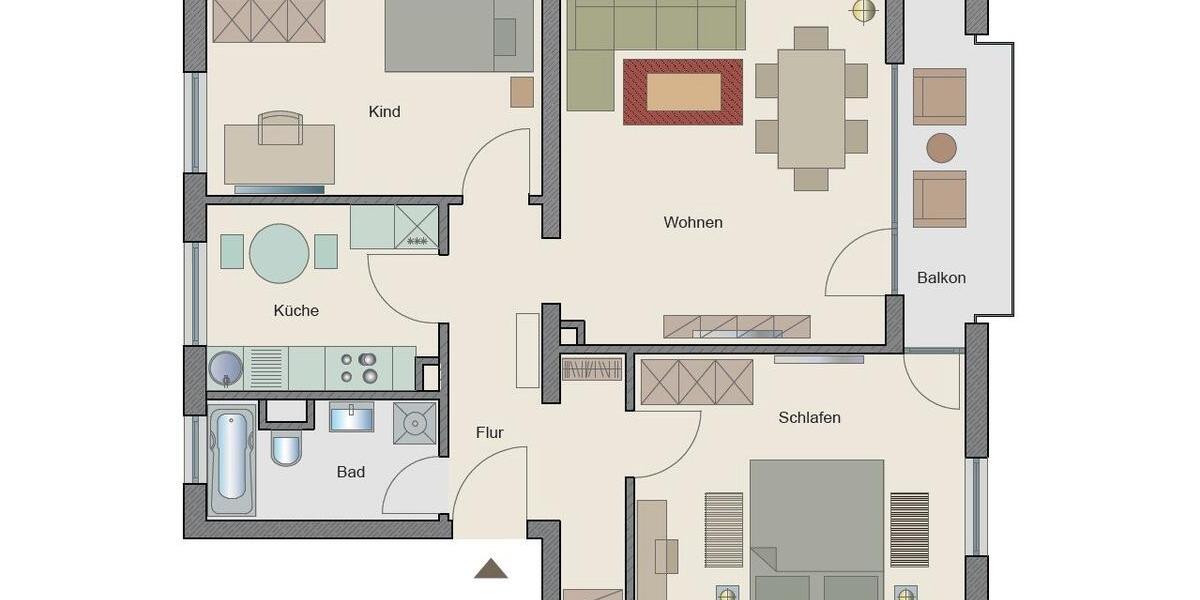 Etagenwohnung Darmstadt Arheilgen - 3 Zimmer, 72 m&sup2;, 350.000&euro; | Angebot:26197548