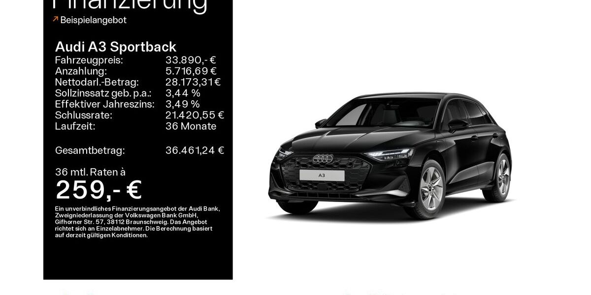 Audi A3 21.718 km 33.890 &euro; Hofheim 65719