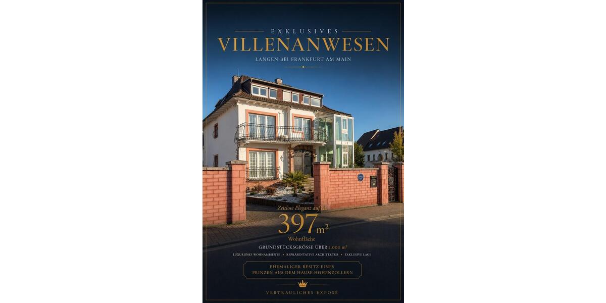 Villa Langen (Hessen) - 10 Zimmer, 397 m&sup2;, 1.600.000&euro; | Angebot:27084225