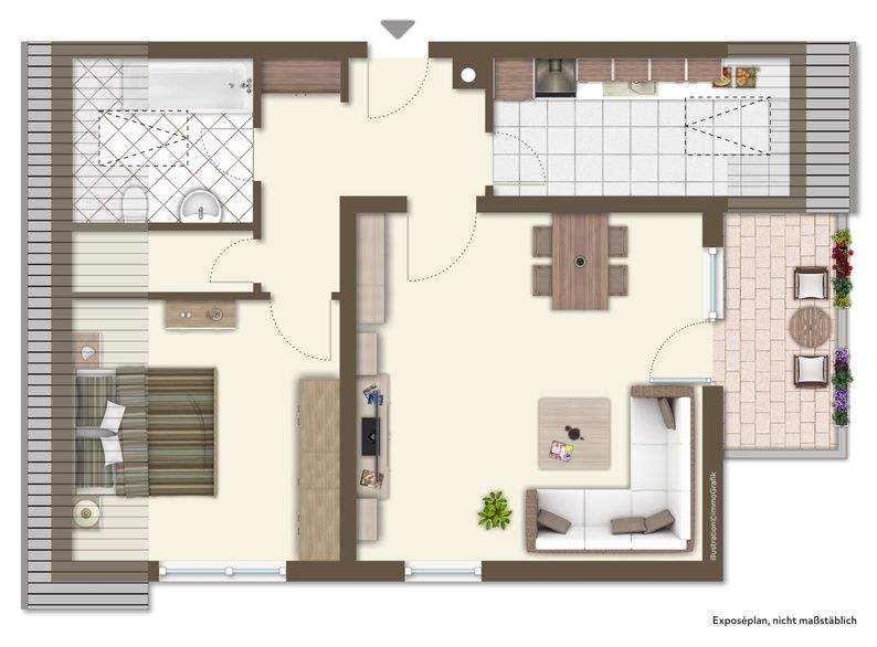 Etagenwohnung Lautertal-Elmshausen Elmshausen - 2 Zimmer, 57 m&sup2;, 155.500&euro; | Angebot:23883870