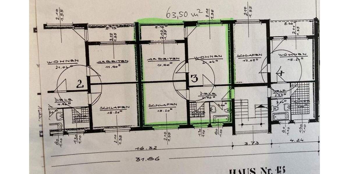 Etagenwohnung Frankfurt am Main Ostend - 3 Zimmer, 63 m&sup2;, 600.000&euro; | Angebot:24471903
