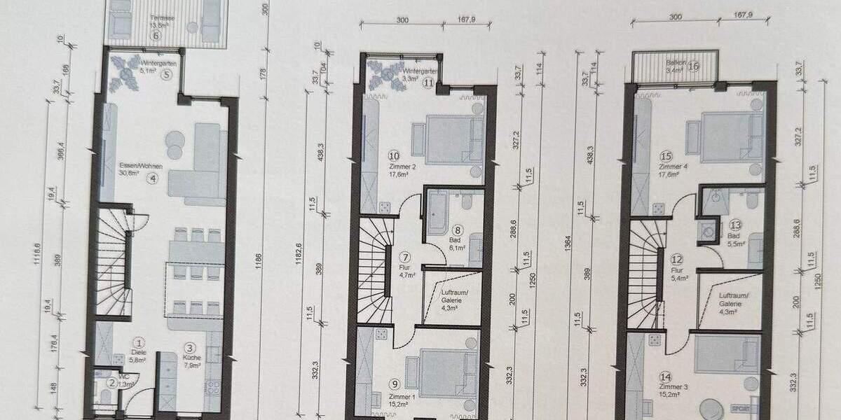 Reihenmittelhaus Frankfurt am Main Niederrad - 5 Zimmer, 150 m&sup2;, 979.400&euro; | Angebot:24100810