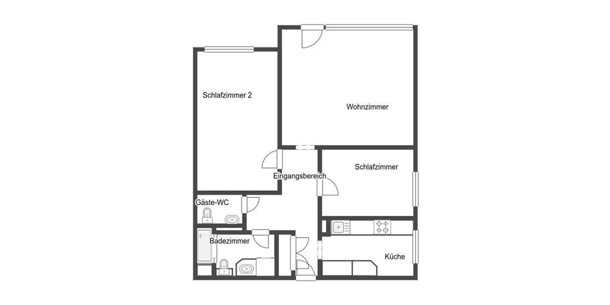 Etagenwohnung Bischofsheim - 3 Zimmer, 80 m&sup2;, 249.000&euro; | Angebot:26107732